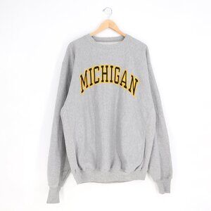 STEVE & BARRY'S Michigan University Crewneck Gray Sweatshirt Size XL